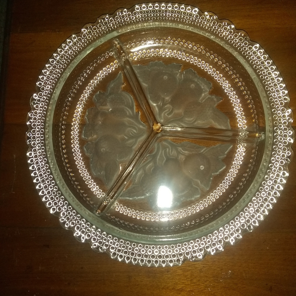 Vintage glassware candy dish